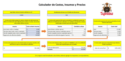 Calculador de Precios | Calculadora Tufting