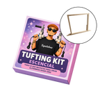 Kit de Tufting + Telar de Madera 80x80cm | Pack Esencial (11 Productos + Regalo)