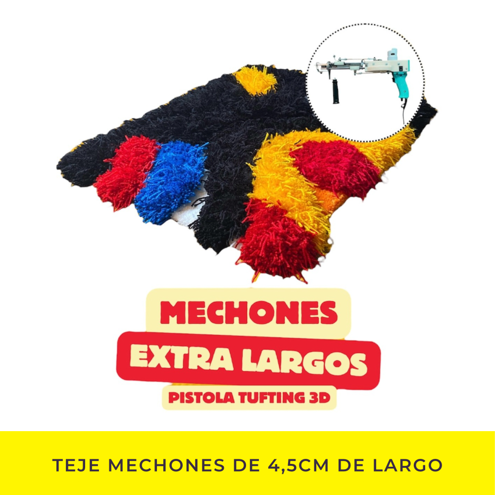 AK DUO Mechón largo 45mm - Pistola tufting cut & loop - Tuftinggun (2en1)