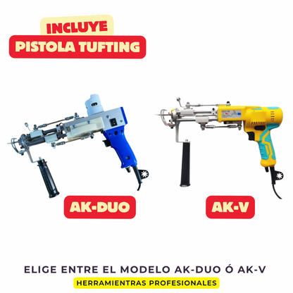 Kit de Tufting | PACK INICIO | 7 Productos esenciales | Herramientas para fabricar alfombras